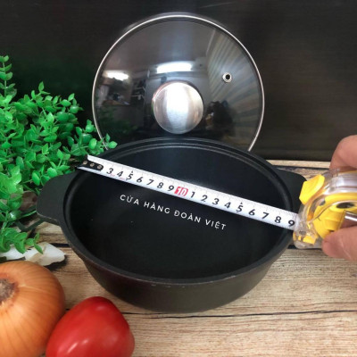 Nồi nhôm chống dính C.Lượng 18 cm - Kho thịt cá, cơm chiên, mì cay, om, kho tộ …Tiện ích cho gia đình, chuyên nghiệp. Ch