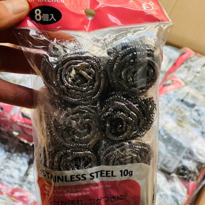 Set 08 miếng cọ xoong nồi thép Okazaki 10g - Hàng Nội Địa Nhật Bản