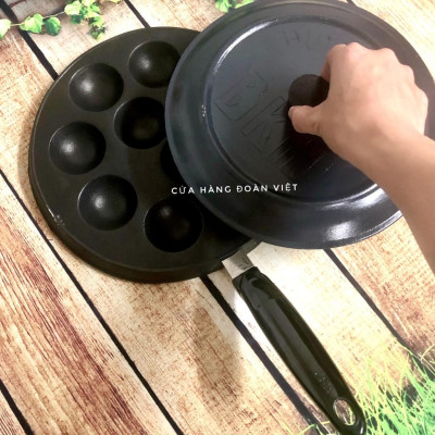 [MỚI] Khuôn Bánh Khọt Chống Dính Có Tay Cầm - 10 Bánh. Chuyên phục vụ Sp Gia dụng, Khuôn làm bánh, Dụng cụ học Sinh, Nhà