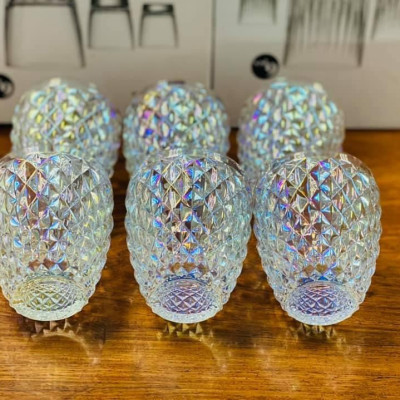 BỘ 6 CỐC THỦY TINH UỐNG NƯỚC VÂN ĐÁ CÁO CẤP