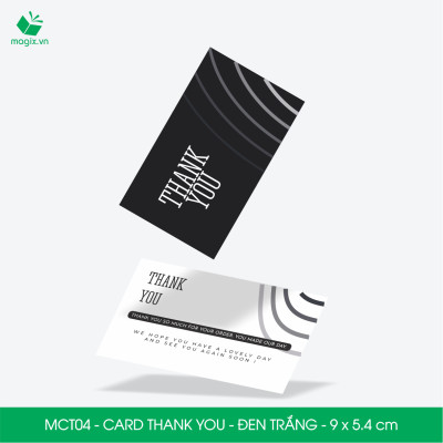 MCT04 - 9x5.4 cm - 500 Card Thank you, Thiệp cảm ơn khách hàng, card cám ơn cứng cáp sang trọng