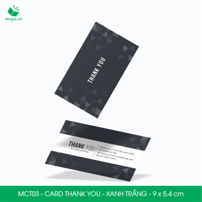 MCT03 - 9x5.4 cm - 50 Card Thank you, Thiệp cảm ơn khách hàng, card cám ơn cứng cáp sang trọng
