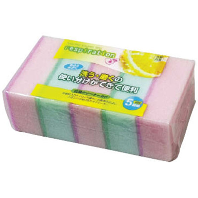 Set 05 miếng mút rửa chén bát Inomata - Nội địa Nhật Bản