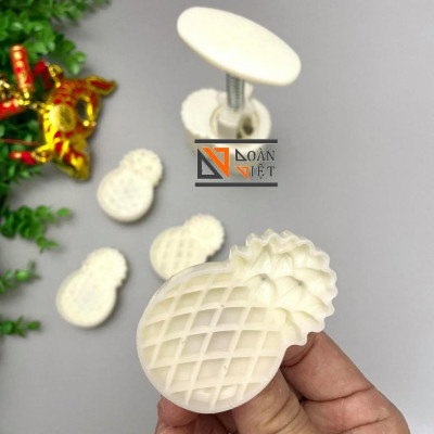Khuôn Trung Thu 3D Siêu Sắc Nét - Hình QUẢ DỨA (THƠM) 4 mặt 50g,. Chuyên phục vụ Sp Gia dụng, Khuôn làm bán
