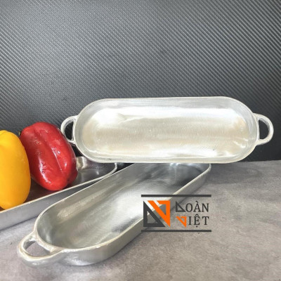 DĨA GANG ĐÚC NGUYÊN KHỐI 28cm - Bò né, bò xào thiên lý, hào sốt, các món NƯỚNG. Dĩa bóng, đẹp, gang dày nên giữ nhiệt lâ