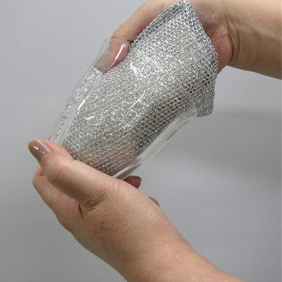 Set 03 miếng bọt biển màng nhôm ion bạc Ag+ Kokubo Aluminum Mesh Kitchen Sponges - Hàng nội địa Nhật Bản |#nhập khẩu chính hãng|