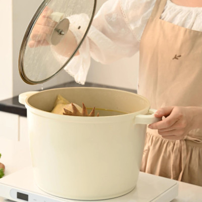 Bộ Nồi Chảo Phủ Gốm 5 Món Xtrema Chống Dính Haatz Hàn Quốc, Bền Bỉ, An Toàn Sức Khỏe, Hàng Chính hãng Bảo Hành 2 Năm