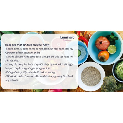 Đĩa Thủy Tinh Luminarc Lines 25cm - bộ 6 đĩa - Q1666