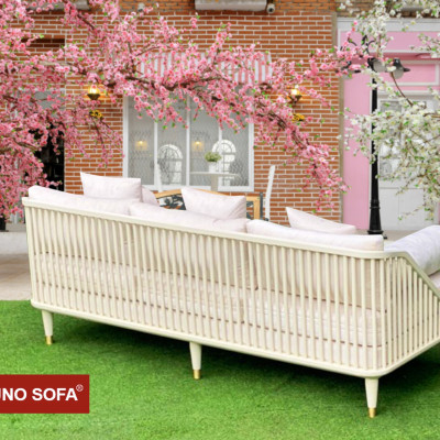 Sofa băng Bắc Âu Juno Sofa dài 2m tặng đủ gối
