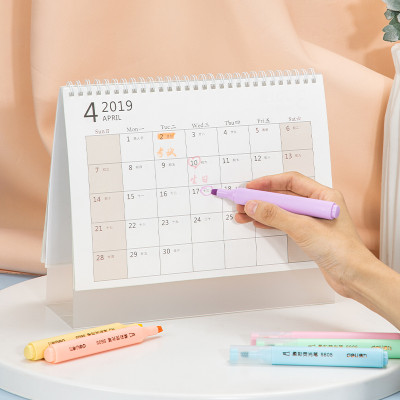  Bút dấu dòng dạ quang màu Macaron Deli – 6 chiếc/ hộp- S605