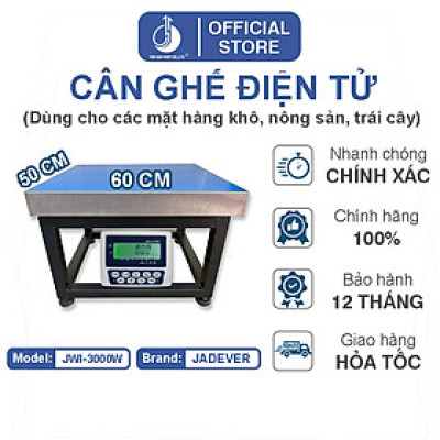 Cân Ghế Điện Tử JWI-3000W - Mặt Bàn Cân 500x600MM