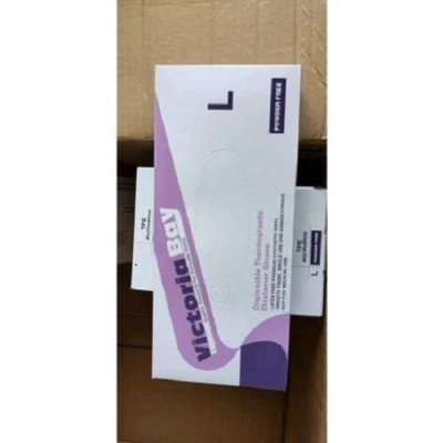 Hộp 100 găng tay cao su TPE Victoria Bay, bao tay siêu dai dùng 1 lần làm bếp nấu ăn vệ sinh