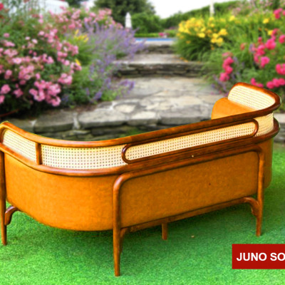 Sofa băng Model 2025 mây nệm Juno Sofa (màu cam)