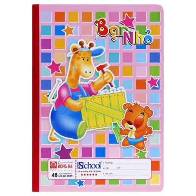 Combo 5 Vở School Pokemon - 4 Ô Ly 48 Trang - Hồng Hà 0509 (Mẫu Màu Giao Ngẫu Nhiên)