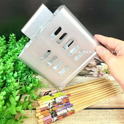 Ống vắt đũa muỗng, ống đựng đũa muỗng tiện lợi 2 ngăn - Nhôm dày C.Lượng 15cm, nặng 400g. Chuyên phục vụ Sp Gia dụng, Kh