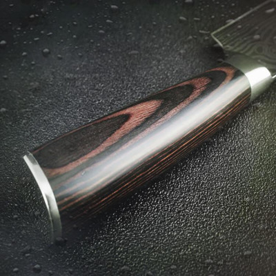 DAO - DAO BẾP NHẬT BẢN SANTOKU THÉP DAMASCUS MÃ A7 DT116 nt topcomshop vn