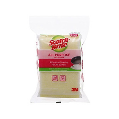 Lưới cọ rửa chén đa năng 3M SCOTCH-BRITE, 90mm x 105mm, 2 miếng/gói