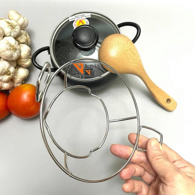 Thố Nồi cơm niêu mẫu MỚI - HỢP KIM NHÔM VÂN ĐÁ CHỐNG DÍNH [tặng ĐẾ LÓT INOX+ MUỖNG GỖ CAOCẤP]. Dùng KHO QUẸT, CƠM CHÁY.