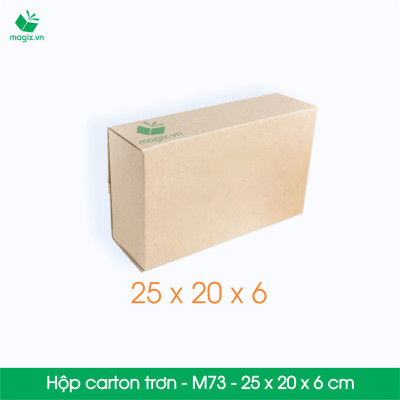 M73 - 25x20x6 cm - 100 Thùng hộp carton trơn đóng hàng