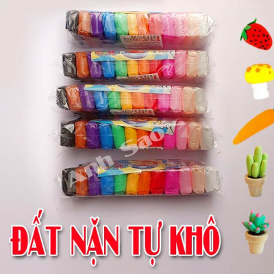 Đất sét, đất nặn tự khô  màu an toàn nặn hình đáng yêu siêu nhẹ an toàn cho bé, không mùi