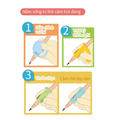 Dụng cụ hỗ trợ cầm nắm bút cho học sinh Deli - 4 chiếc - 69358 / 69357
