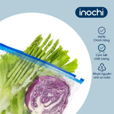 Túi zipper đa năng Shinshen 3L (có khoá kéo loại xanh - đáy mở rộng) - Hộp 20 túi