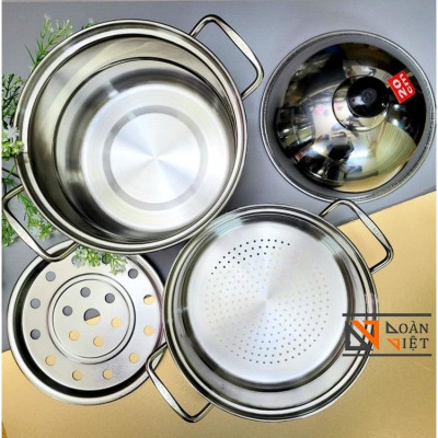 [MỚI] Bộ Xửng Hấp Inox 430 - 20cm - Siêu Tiện Ích. Chuyên phục vụ Sp Gia dụng, Khuôn làm bánh, Dụng cụ học Sinh, Nhà hàn