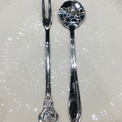 GOLD ROSE Dĩa hoa hồng bạc 6543SN     NEW