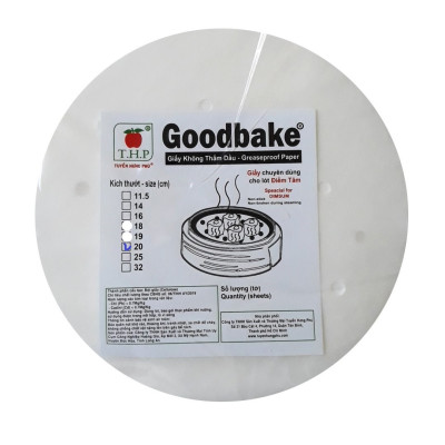 50 Tờ Giấy Nến Cao Cấp 20cm Đục Lỗ hoặc Không Đục Lỗ Dùng Hấp Nướng - Goodbake Tuyền Hưng Phú