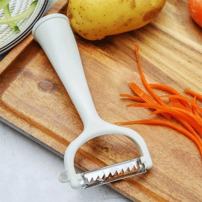 Bộ 02 chiếc bào vỏ & bào sợi củ quả, trái cây lưỡi thép thương hiệu Echo hàng nội địa Nhật Bản (Made in Japan)