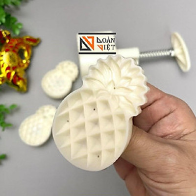 Khuôn Trung Thu 3D Siêu Sắc Nét - Hình QUẢ DỨA (THƠM) 4 mặt 50g,. Chuyên phục vụ Sp Gia dụng, Khuôn làm bán