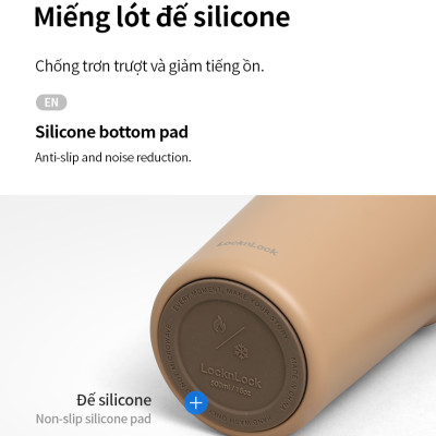 Ly giữ nhiệt 500ml LocknLock LHC4357 Metro Cafe Tumbler, Hàng chính hãng, Thép 304 không gỉ, có dây đeo tay - JoyMall