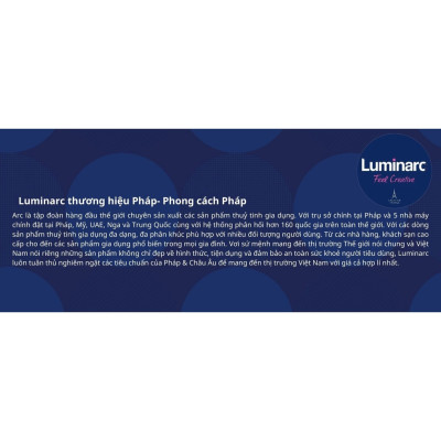 Tô Thủy Tinh Luminarc Marble 18cm đựng thức ăn, kháng vỡ, cường lực - 1 cái - P3756