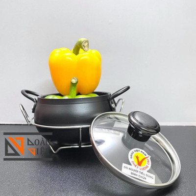 [Tặng ĐẾ INOX] Nồi Cơm Niêu mẫu MỚI SIÊU ĐẸP làm từ HỢP KIM NHÔM VÂN ĐÁ CHỐNG DÍNH. Niêu NHÔM đức Nguyên khối ĐẴNG CẤP.