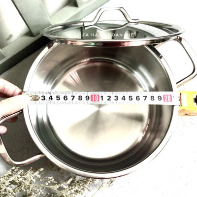 Nồi Inox FiveStar 3 Đáy Nắp Inox 20cm - Siêu Đẹp Siêu Bền. Chuyên phục vụ Sp Gia dụng, Khuôn làm bánh, Dụng cụ học Sinh,