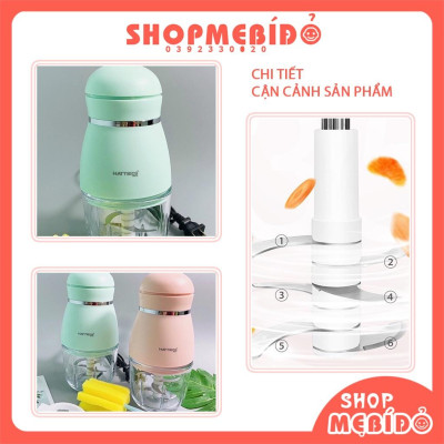 Máy Xay Cầm Tay Siêu Mịn Đa Năng Tiện Dụng Hattiecs Bản 6 lưỡi 2021 