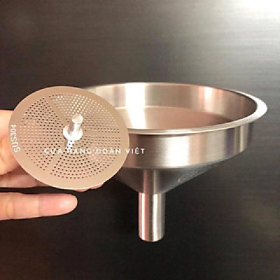 Phễu Inox 304 Có Lưới Lọc C.Lượng - Quặng Inox Size 18cm - Dụng Cụ Bếp. Chuyên phục vụ Sp Gia dụng, Khuôn làm bánh, Dụng
