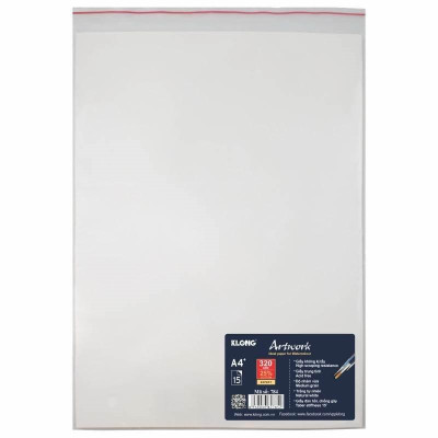 Giấy vẽ màu nước cao cấp KLONG A4+ 25% cotton 15 tờ 320GSM; MS: 784