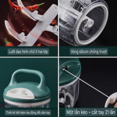 MÁY XAY HÀN QUỐC MINI CẦM TAY ĐA NĂNG , XAY THỊT, RAU CỦ QUẢ,  TỎI ỚT MINI LOẠI TỐT
