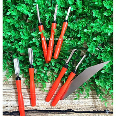 Bộ Tỉa Rau Củ Nghệ Thuật 8 Món. Chuyên phục vụ Sp Gia dụng, Khuôn làm bánh, Dụng cụ học Sinh, Nhà hàng, Quán ăn, Gia dụn