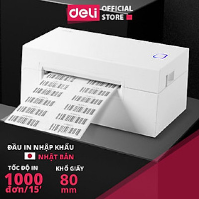 Máy In Nhiệt Deli In Đơn Hàng, Hóa Đơn, Tem Mã Vạch, Logo Tự Dán - Kết Nối USB, Tốc Độ In 1 Đơn/s  - DL-760D