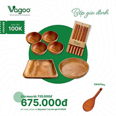 Combo Bếp Gia Đình - VAGOO - Làm Thủ Công Chống Thấm, Chống Ẩm Mốc, An Toàn Cho Sức Khoẻ