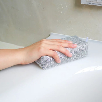 Set 03 miếng cọ rửa bọc lưới bằng nhôm Seiwa Pro - Hàng Nội Địa Nhật Bản