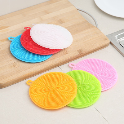 Miếng Rửa Chén Bát Xoong Nồi, Rau Củ Quả Đa Năng Silicon Có Lỗ Treo Nhỏ Gọn Tiện Lợi, Dễ Dàng Vệ Sinh