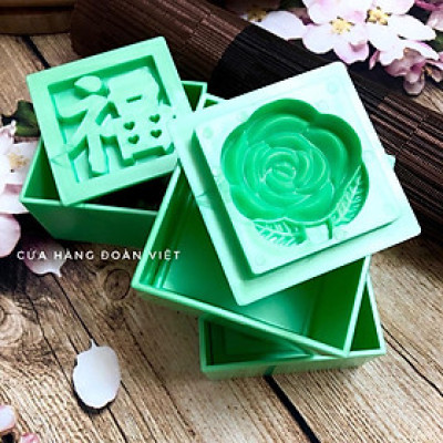 Khuôn Nhấn Xôi Tạo Hình 3D Sắc nét - Vuông Sắc Nét 9cm. Chuyên phục vụ Sp Gia dụng, Khuôn làm bánh, Dụng cụ học Sinh, Nh