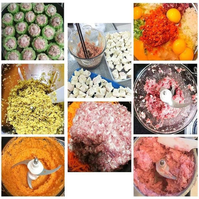 Máy Xay Thịt Cối Inox 304 Loại 4 Lưỡi Đa Năng Mini Cầm Tay Siêu Khỏe Dễ Dàng Sử Dụng  Dung Tích 2 Lít - Hàng Nhập Khẩu