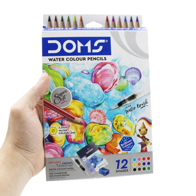 Hộp 12 Bút Chì Màu Water Colour Pencils - DOMS 7942