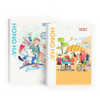 Vở kẻ ngang Hồng Hà 120 trang - Gáy vuông ép keo - GenZ 1100 định lượng 58 gm2 (Giấy mỏng) độ sáng 90-92 ISO, Khổ vở 180 x 252 mm (Giao bìa ngẫu nhiên)