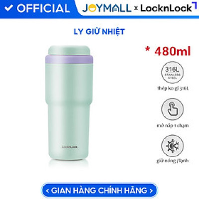 Ly giữ nhiệt LocknLock 480ml Daily Macaron Tumbler màu xanh LHC3292GRN, Hàng chính hãng thép không gỉ 316L - JoyMall
