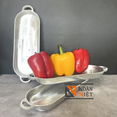 DĨA GANG ĐÚC NGUYÊN KHỐI 28cm - Bò né, bò xào thiên lý, hào sốt, các món NƯỚNG. Dĩa bóng, đẹp, gang dày nên giữ nhiệt lâ